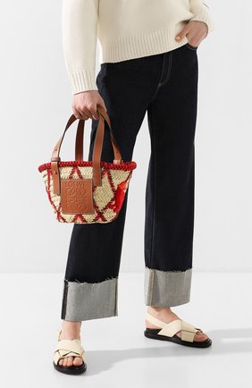 Женская сумка basket small LOEWE красного цвета по цене 43500 руб., арт. 303.50.S93 | Фото 2 Женская сумка basket small LOEWE красного цвета, арт. 303.50.S93 | Фото 2