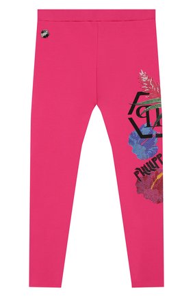 Детского хлопковые леггинсы PHILIPP PLEIN фуксия цвета по цене 15855 руб., арт. S20C GJT0262 PJO002N | Фото 1 Детского хлопковые леггинсы PHILIPP PLEIN фуксия цвета, арт. S20C GJT0262 PJO002N | Фото 1