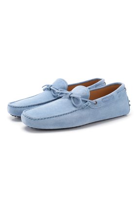 Мужские замшевые мокасины TOD’S голубого цвета по цене 29950 руб., арт. XXM0GW05470RE0 | Фото 1 Мужские замшевые мокасины TOD’S голубого цвета, арт. XXM0GW05470RE0 | Фото 1