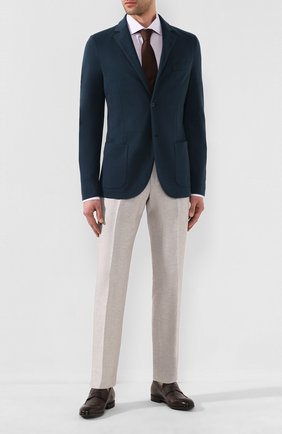 Мужские брюки из смеси шерсти и льна ERMENEGILDO ZEGNA светло-бежевого цвета по цене 44200 руб., арт. 718F00/75F812 | Фото 2 Мужские брюки из смеси шерсти и льна ERMENEGILDO ZEGNA светло-бежевого цвета, арт. 718F00/75F812 | Фото 2