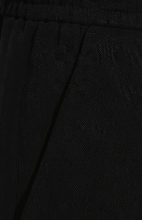 Мужские шорты GIORGIO ARMANI черного цвета, арт. 9SGPB003/T00AB | Фото 5 (Материал внешний: Купро, Растительное волокно; Мужское Кросс-КТ: Шорты-одежда; Принт: Без принта; Случай: Повседневный; Длина Шорты М: Ниже колена; Стили: Кэжуэл)