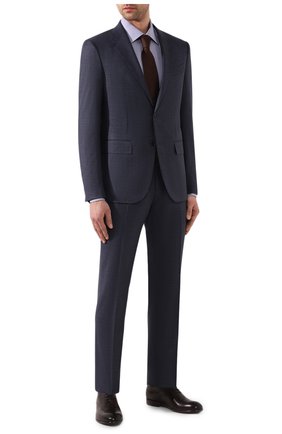 Мужская хлопковая сорочка BRIONI синего цвета по цене 37200 руб., арт. RCLU1Z/P905E | Фото 2 Мужская хлопковая сорочка BRIONI синего цвета, арт. RCLU1Z/P905E | Фото 2