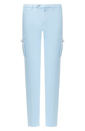 Мужские хлопковые брюки-карго KITON голубого цвета, арт. UFPPCA/J07S48 | Фото 1 (Материал внешний: Хлопок; Силуэт М (брюки): Карго; Случай: Повседневный; Стили: Кэжуэл; Региональные ограничения белый список (Axapta Mercury): RU)