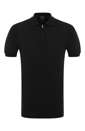Мужское хлопковое поло KITON черного цвета по цене 92950 руб., арт. UK33Z | Фото 1 Мужское хлопковое поло KITON черного цвета, арт. UK33Z | Фото 1