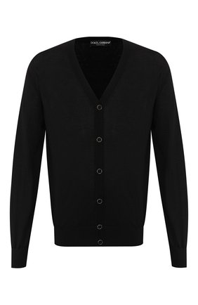 Мужской кашемировый кардиган DOLCE & GABBANA черного цвета по цене 99500 руб., арт. GX832T/JAWTY | Фото 1 Мужской кашемировый кардиган DOLCE & GABBANA черного цвета, арт. GX832T/JAWTY | Фото 1
