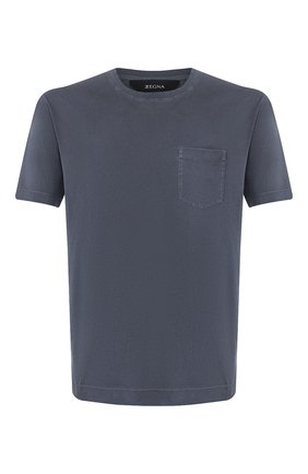 Мужская хлопковая футболка Z ZEGNA темно-серого цвета по цене 15150 руб., арт. VU373/ZZ679 | Фото 1 Мужская хлопковая футболка Z ZEGNA темно-серого цвета, арт. VU373/ZZ679 | Фото 1