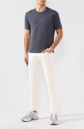 Мужская хлопковая футболка Z ZEGNA темно-серого цвета по цене 15150 руб., арт. VU373/ZZ679 | Фото 2 Мужская хлопковая футболка Z ZEGNA темно-серого цвета, арт. VU373/ZZ679 | Фото 2