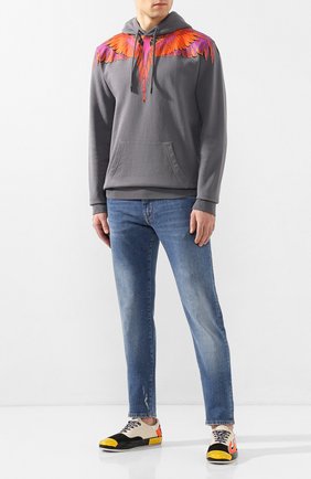 Мужской хлопковое худи MARCELO BURLON серого цвета по цене 23275 руб., арт. CMBB007R20FLE001 | Фото 2 Мужской хлопковое худи MARCELO BURLON серого цвета, арт. CMBB007R20FLE001 | Фото 2