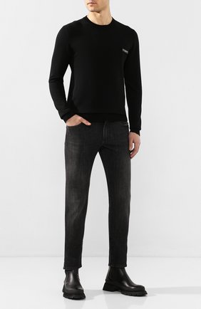Мужской шерстяной джемпер GIVENCHY черного цвета по цене 42450 руб., арт. BM90BW404X | Фото 2 Мужской шерстяной джемпер GIVENCHY черного цвета, арт. BM90BW404X | Фото 2
