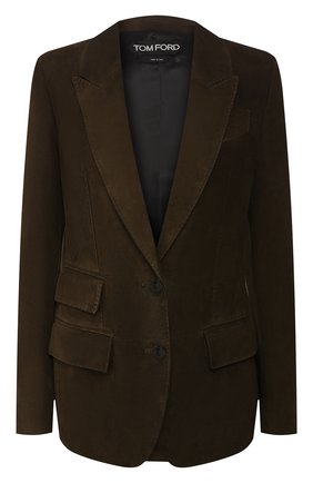 Женский замшевый жакет TOM FORD хаки цвета по цене 399500 руб., арт. GIL437-LEX226 | Фото 1 Женский замшевый жакет TOM FORD хаки цвета, арт. GIL437-LEX226 | Фото 1