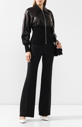 Женская кожаная куртка DOLCE & GABBANA черного цвета по цене 215500 руб., арт. F9H66L/HULD8 | Фото 2 Женская кожаная куртка DOLCE & GABBANA черного цвета, арт. F9H66L/HULD8 | Фото 2