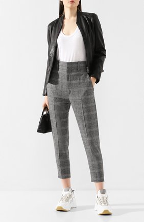 Женские брюки ISABEL MARANT ETOILE черно-белого цвета по цене 27150 руб., арт. PA0718-20P010E/N0AH | Фото 2 Женские брюки ISABEL MARANT ETOILE черно-белого цвета, арт. PA0718-20P010E/N0AH | Фото 2