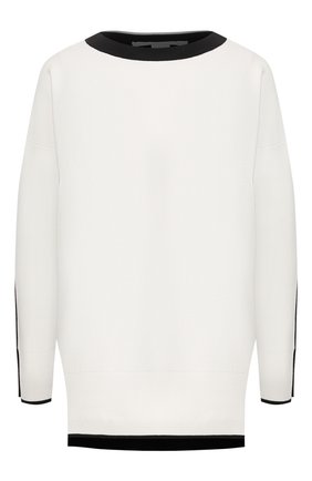Женский пуловер из смеси вискозы и хлопка STELLA MCCARTNEY черно-белого цвета по цене 97250 руб., арт. 600037/S2160 | Фото 1 Женский пуловер из смеси вискозы и хлопка STELLA MCCARTNEY черно-белого цвета, арт. 600037/S2160 | Фото 1 (Рукава: Длинные; Материал внешний: Хлопок, Вискоза; Длина (для топов): Стандартные; Женское Кросс-КТ: Пуловер-одежда; Статус проверки: Проверена категория)