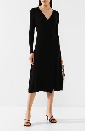Женское шерстяное платье DIANE VON FURSTENBERG черного цвета по цене 42250 руб., арт. 13758DVF | Фото 2 Женское шерстяное платье DIANE VON FURSTENBERG черного цвета, арт. 13758DVF | Фото 2