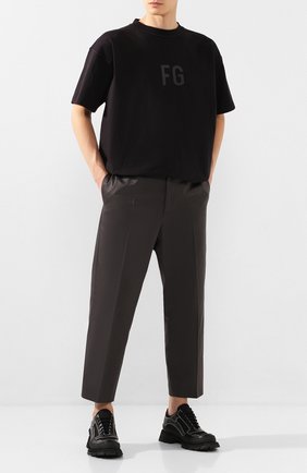 Мужские комбинированные ботинки JIL SANDER черного цвета по цене 66750 руб., арт. JI33510A-11600 | Фото 2 Мужские комбинированные ботинки JIL SANDER черного цвета, арт. JI33510A-11600 | Фото 2