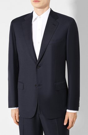 Мужской шерстяной костюм BRIONI темно-синего цвета по цене 399000 руб., арт. RAH00L/08A0L/PARLAMENT0 | Фото 2 Мужской шерстяной костюм BRIONI темно-синего цвета, арт. RAH00L/08A0L/PARLAMENT0 | Фото 2
