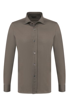 Мужская хлопковая рубашка TOM FORD хаки цвета по цене 73850 руб., арт. BU263/TFJ977 | Фото 1 Мужская хлопковая рубашка TOM FORD хаки цвета, арт. BU263/TFJ977 | Фото 1