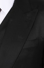 Мужской шерстяной костюм-тройка DOLCE & GABBANA черного цвета, арт. GKC8MT/FJ2BF | Фото 8 (Материал внешний: Шерсть; Рукава: Длинные; Костюмы М: Однобортный, Костюм-тройка; Стили: Классический; Материал подклада: Шелк)