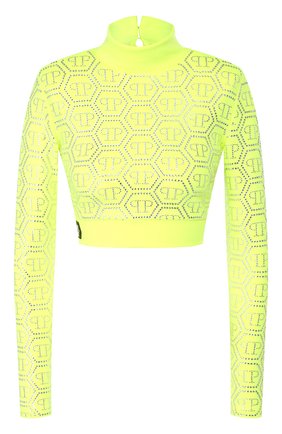 Женская пуловер из вискозы PHILIPP PLEIN желтого цвета по цене 77010 руб., арт. S20C WRK0190 PTE003N | Фото 1 Женская пуловер из вискозы PHILIPP PLEIN желтого цвета, арт. S20C WRK0190 PTE003N | Фото 1
