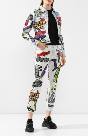Женские джинсы PHILIPP PLEIN серебряного цвета по цене 149490 руб., арт. S20C WDT1326 PDE004N | Фото 2 Женские джинсы PHILIPP PLEIN серебряного цвета, арт. S20C WDT1326 PDE004N | Фото 2