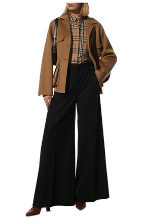 Женская хлопковая рубашка BURBERRY бежевого цвета по цене 37700 руб., арт. 8022285 | Фото 2 Женская хлопковая рубашка BURBERRY бежевого цвета, арт. 8022285 | Фото 2