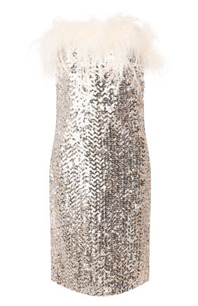 Женское платье с пайетками SAINT LAURENT серебряного цвета по цене 440000 руб., арт. 603962/Y059R | Фото 1 Женское платье с пайетками SAINT LAURENT серебряного цвета, арт. 603962/Y059R | Фото 1