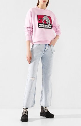 Женская хлопковый свитшот GOLDEN GOOSE DELUXE BRAND розового цвета по цене 24400 руб., арт. G36WP029.S4 | Фото 2 Женская хлопковый свитшот GOLDEN GOOSE DELUXE BRAND розового цвета, арт. G36WP029.S4 | Фото 2