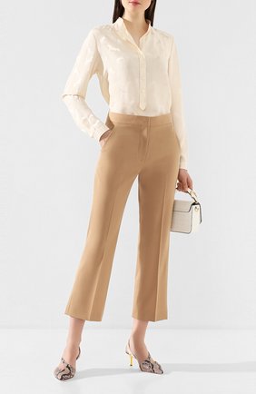 Женские шерстяные брюки STELLA MCCARTNEY бежевого цвета по цене 39950 руб., арт. 529866/SNB48 | Фото 2 Женские шерстяные брюки STELLA MCCARTNEY бежевого цвета, арт. 529866/SNB48 | Фото 2