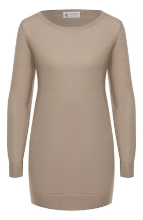 Женский пуловер из смеси кашемира и шелка IL BORGO CASHMERE бежевого цвета по цене 39700 руб., арт. 51-542 | Фото 1 Женский пуловер из смеси кашемира и шелка IL BORGO CASHMERE бежевого цвета, арт. 51-542 | Фото 1 (Рукава: Длинные; Материал внешний: Шелк, Шерсть; Женское Кросс-КТ: Пуловер-одежда)