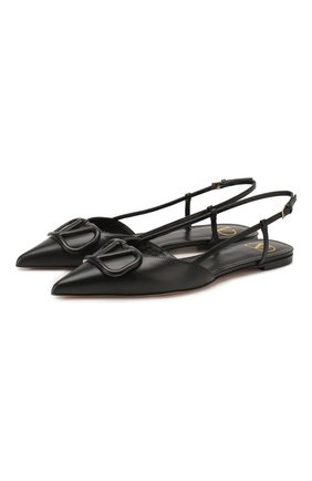 Кожаные балетки Valentino Garavani VLOGO | Фото №1 Кожаные балетки Valentino Garavani VLOGO | Фото №1