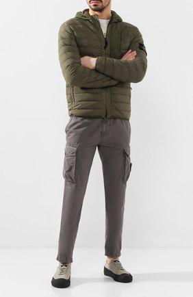 Мужские текстильные кеды STONE ISLAND хаки цвета по цене 25850 руб., арт. 7215S0164 | Фото 2 Мужские текстильные кеды STONE ISLAND хаки цвета, арт. 7215S0164 | Фото 2