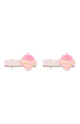 Детская комплект из 2-х заколок shiny strawberry JUNEFEE розового цвета по цене 950 руб., арт. 6092 | Фото 1 Детская комплект из 2-х заколок shiny strawberry JUNEFEE розового цвета, арт. 6092 | Фото 1