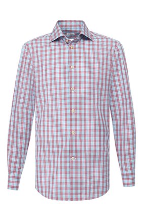 Мужская хлопковая сорочка KITON синего цвета по цене 49550 руб., арт. UCIH0730445 | Фото 1 Мужская хлопковая сорочка KITON синего цвета, арт. UCIH0730445 | Фото 1