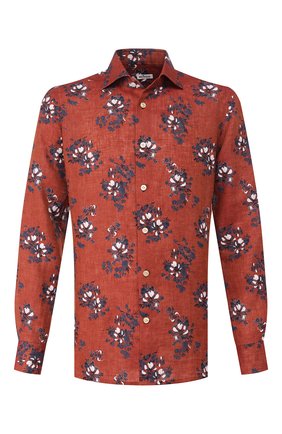 Мужская льняная рубашка KITON красного цвета по цене 65950 руб., арт. UMCNERH0721509 | Фото 1 Мужская льняная рубашка KITON красного цвета, арт. UMCNERH0721509 | Фото 1