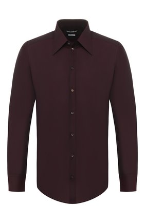 Мужская хлопковая сорочка DOLCE & GABBANA бордового цвета по цене 29950 руб., арт. G5GW0T/FJ5GG | Фото 1 Мужская хлопковая сорочка DOLCE & GABBANA бордового цвета, арт. G5GW0T/FJ5GG | Фото 1