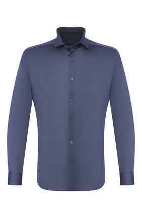 Мужская хлопковая сорочка CORNELIANI синего цвета по цене 25100 руб., арт. 85P012-0111213/00 | Фото 1 Мужская хлопковая сорочка CORNELIANI синего цвета, арт. 85P012-0111213/00 | Фото 1 (Рукава: Длинные; Длина (для топов): Стандартные; Материал внешний: Хлопок; Случай: Повседневный; Принт: Однотонные; Манжеты: На пуговицах; Мужское Кросс-КТ: Сорочка-одежда; Воротник: Акула)