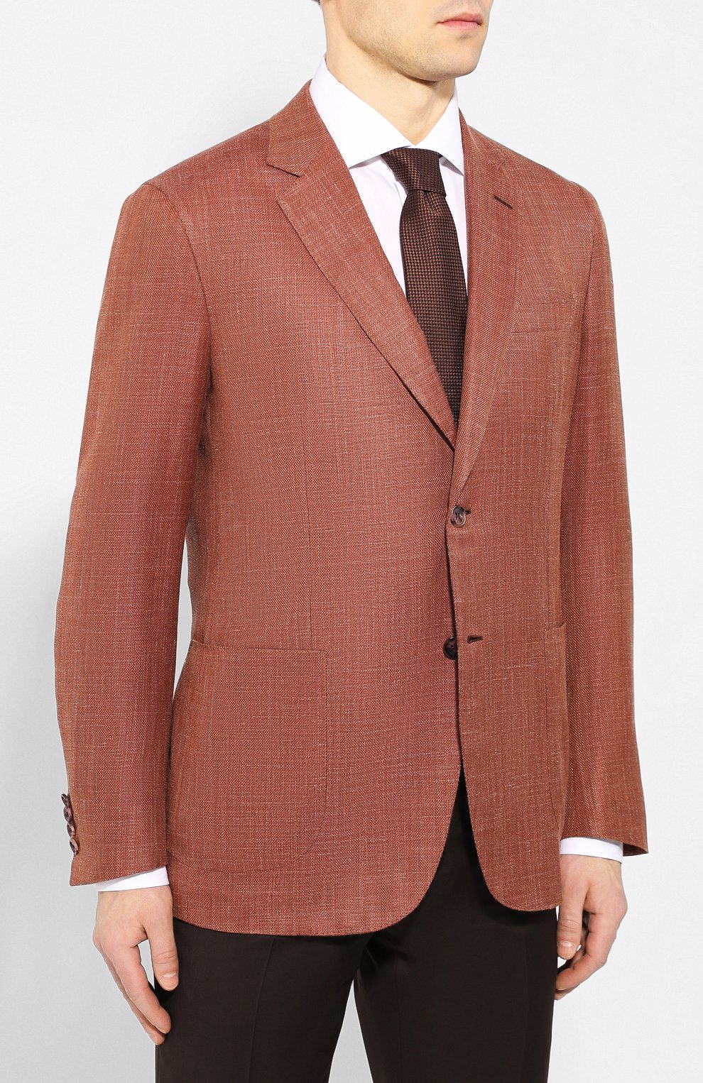 Пиджак из смеси шерсти и шелка Brioni RGL500/P9A53/PLUME Фото 3