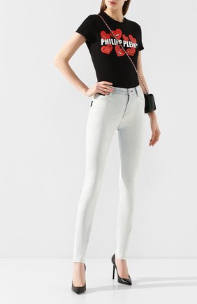 Женские джинсы PHILIPP PLEIN серебряного цвета по цене 54360 руб., арт. S20C WDT1337 PDE004N | Фото 2 Женские джинсы PHILIPP PLEIN серебряного цвета, арт. S20C WDT1337 PDE004N | Фото 2