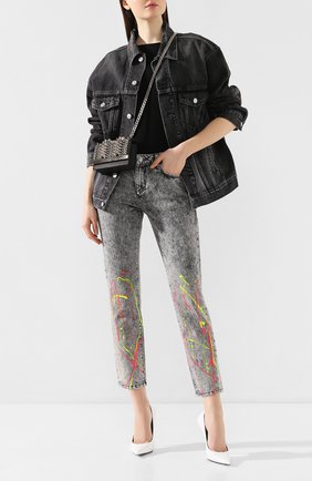 Женские джинсы PHILIPP PLEIN серого цвета по цене 58890 руб., арт. S20C WDT1320 PDE004N | Фото 2 Женские джинсы PHILIPP PLEIN серого цвета, арт. S20C WDT1320 PDE004N | Фото 2