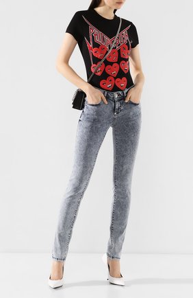 Женские джинсы PHILIPP PLEIN синего цвета по цене 36240 руб., арт. S20C WDT1313 PDE004N | Фото 2 Женские джинсы PHILIPP PLEIN синего цвета, арт. S20C WDT1313 PDE004N | Фото 2