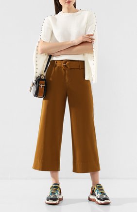 Женские хлопковые брюки PROENZA SCHOULER WHITE LABEL хаки цвета по цене 28100 руб., арт. WL2016052-AC109 | Фото 2 Женские хлопковые брюки PROENZA SCHOULER WHITE LABEL хаки цвета, арт. WL2016052-AC109 | Фото 2