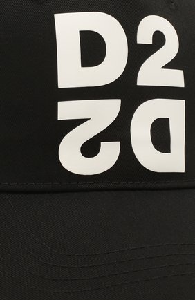 Мужской хлопковая бейсболка DSQUARED2 черного цвета по цене 9950 руб., арт. BCM0265 05C00001 | Фото 3 Мужской хлопковая бейсболка DSQUARED2 черного цвета, арт. BCM0265 05C00001 | Фото 3