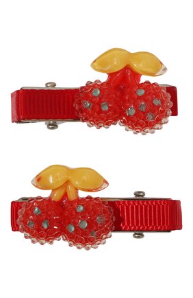 Детская комплект из 2-х заколок shiny cherry JUNEFEE красного цвета по цене 950 руб., арт. 5192 | Фото 1 Детская комплект из 2-х заколок shiny cherry JUNEFEE красного цвета, арт. 5192 | Фото 1