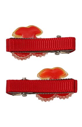 Детская комплект из 2-х заколок shiny cherry JUNEFEE красного цвета по цене 950 руб., арт. 5192 | Фото 2 Детская комплект из 2-х заколок shiny cherry JUNEFEE красного цвета, арт. 5192 | Фото 2