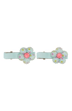 Детская комплект из 2-х заколок shiny flower JUNEFEE зеленого цвета по цене 950 руб., арт. 6108 | Фото 1 Детская комплект из 2-х заколок shiny flower JUNEFEE зеленого цвета, арт. 6108 | Фото 1