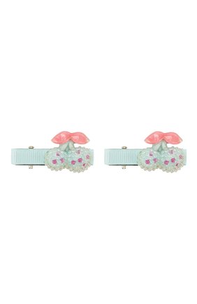 Детская комплект из 2-х заколок shiny cherry JUNEFEE зеленого цвета по цене 950 руб., арт. 5887 | Фото 1 Детская комплект из 2-х заколок shiny cherry JUNEFEE зеленого цвета, арт. 5887 | Фото 1