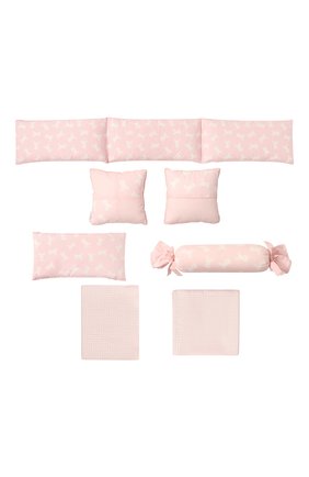 Детского комплект для кровати A&A BABY GLAM розового цвета по цене 51000 руб., арт. M7 P 0201 12565 4 | Фото 1 Детского комплект для кровати A&A BABY GLAM розового цвета, арт. M7 P 0201 12565 4 | Фото 1