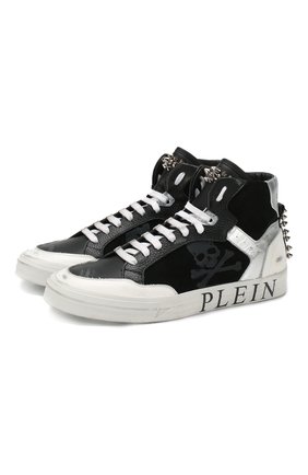 Мужские кожаные кеды PHILIPP PLEIN черного цвета по цене 54360 руб., арт. S20S MSC2612 PTE003N | Фото 1 Мужские кожаные кеды PHILIPP PLEIN черного цвета, арт. S20S MSC2612 PTE003N | Фото 1