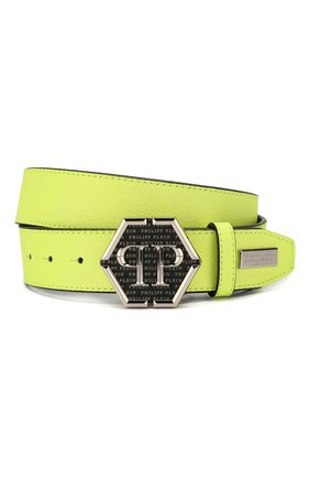 Мужской кожаный ремень PHILIPP PLEIN желтого цвета по цене 31710 руб., арт. S20A MVA0538 PLE053N | Фото 1 Мужской кожаный ремень PHILIPP PLEIN желтого цвета, арт. S20A MVA0538 PLE053N | Фото 1