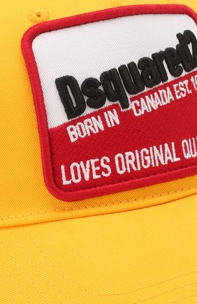 Мужской хлопковая бейсболка DSQUARED2 желтого цвета по цене 12100 руб., арт. BCM0276 05C00001 | Фото 3 Мужской хлопковая бейсболка DSQUARED2 желтого цвета, арт. BCM0276 05C00001 | Фото 3